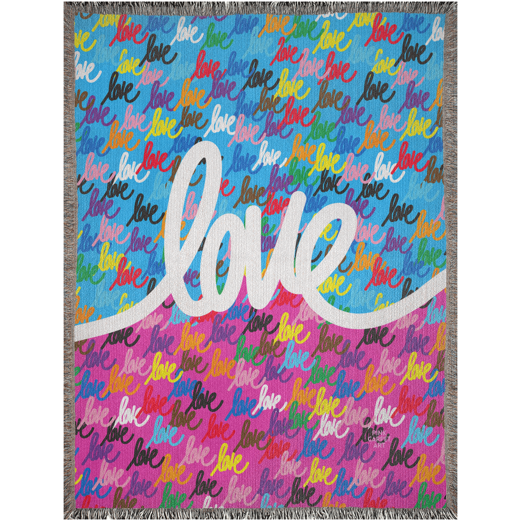 Love always wins woven blankets
