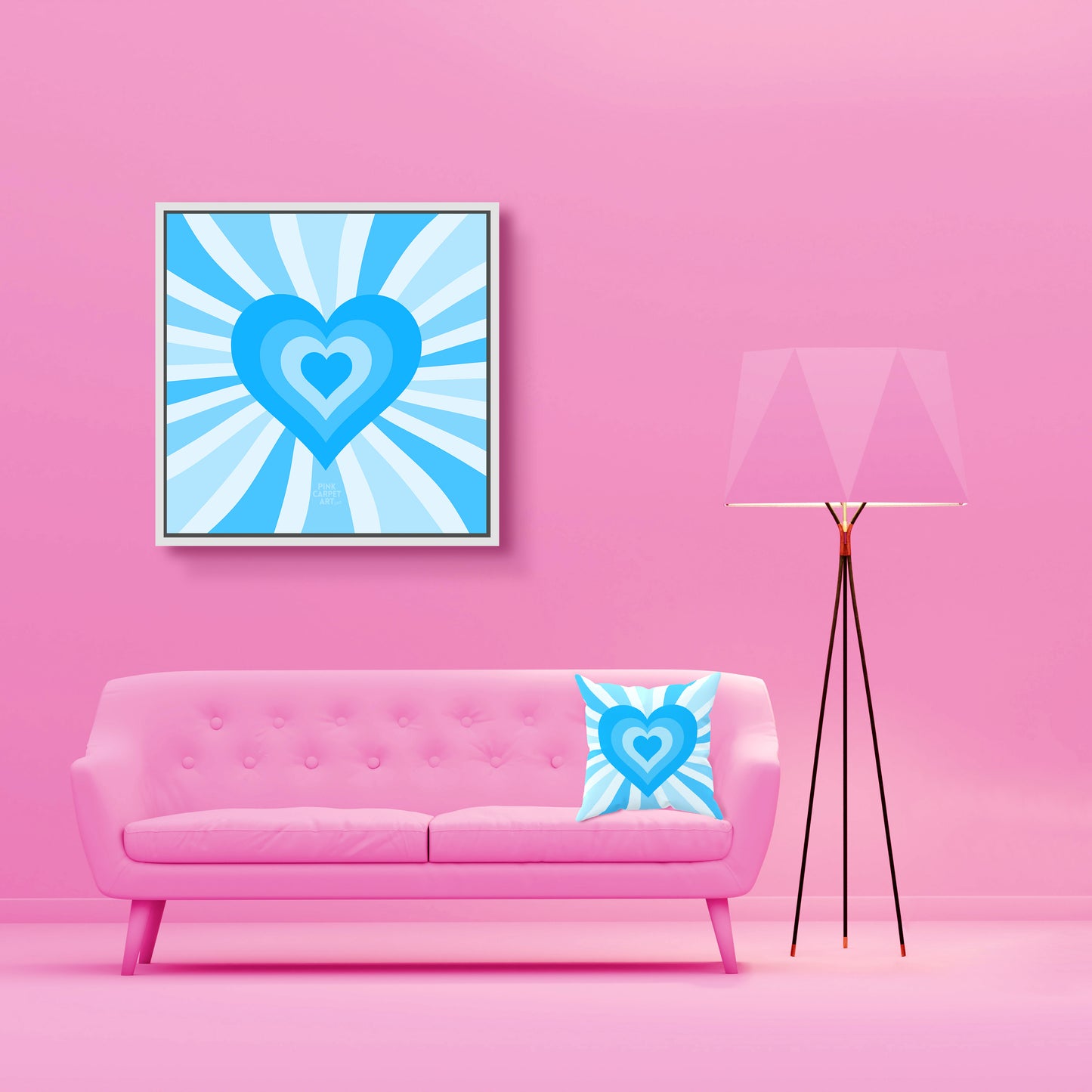 Groovy love framed canvas