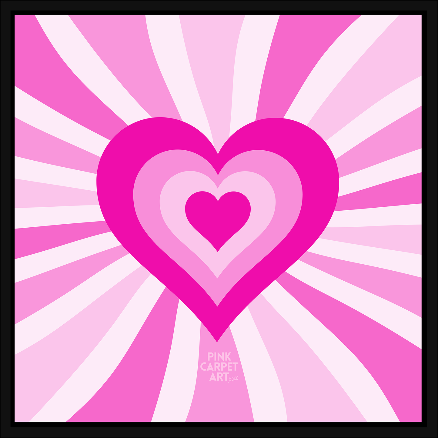 Groovy love framed canvas