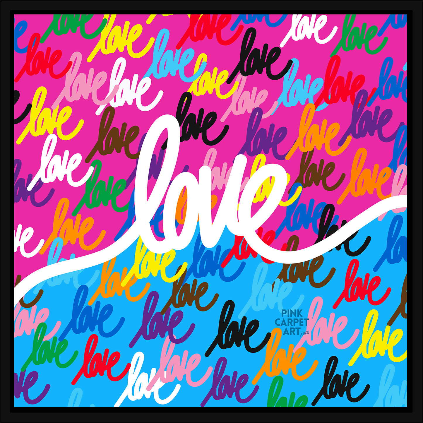 Love always wins framed canvas