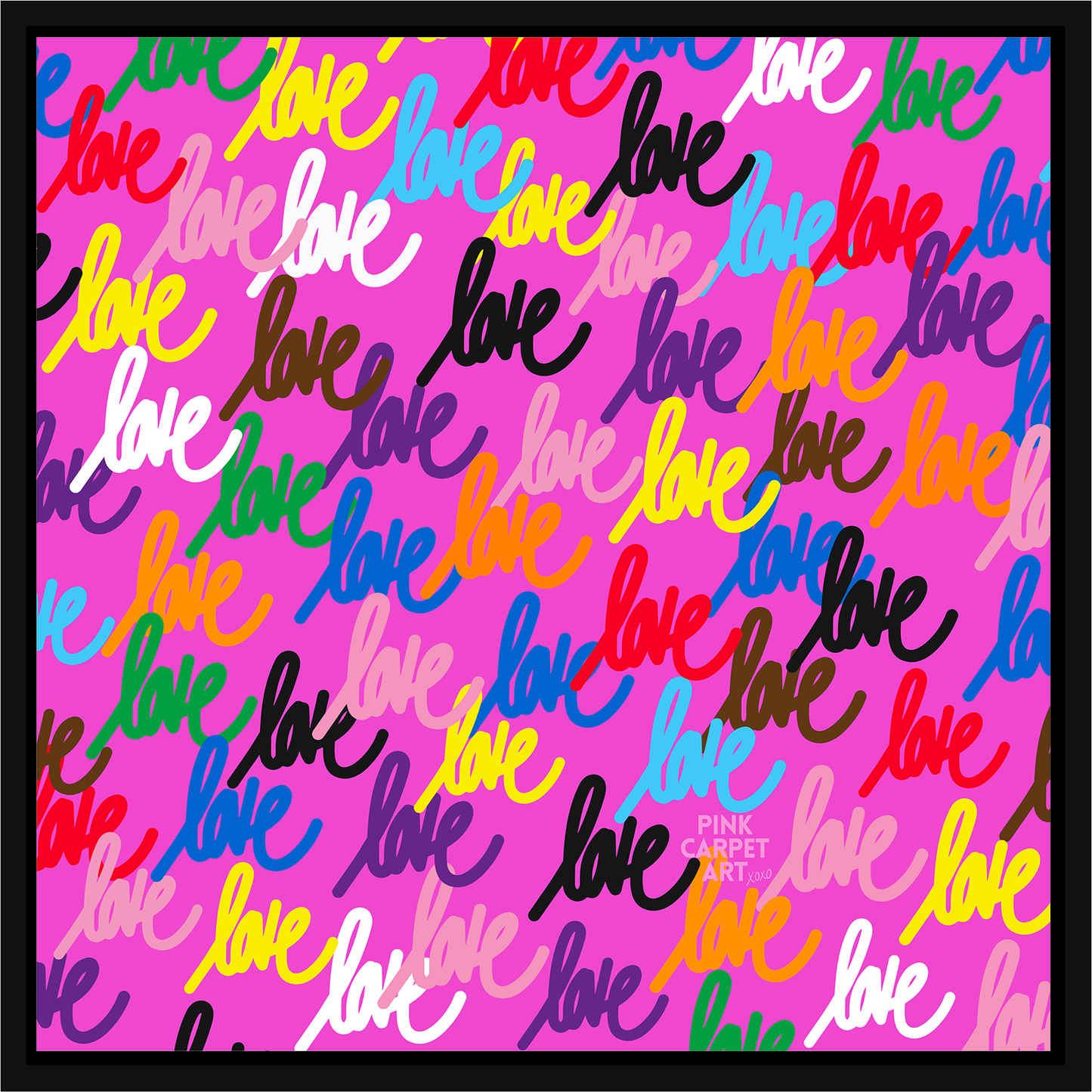 Love always wins framed canvas