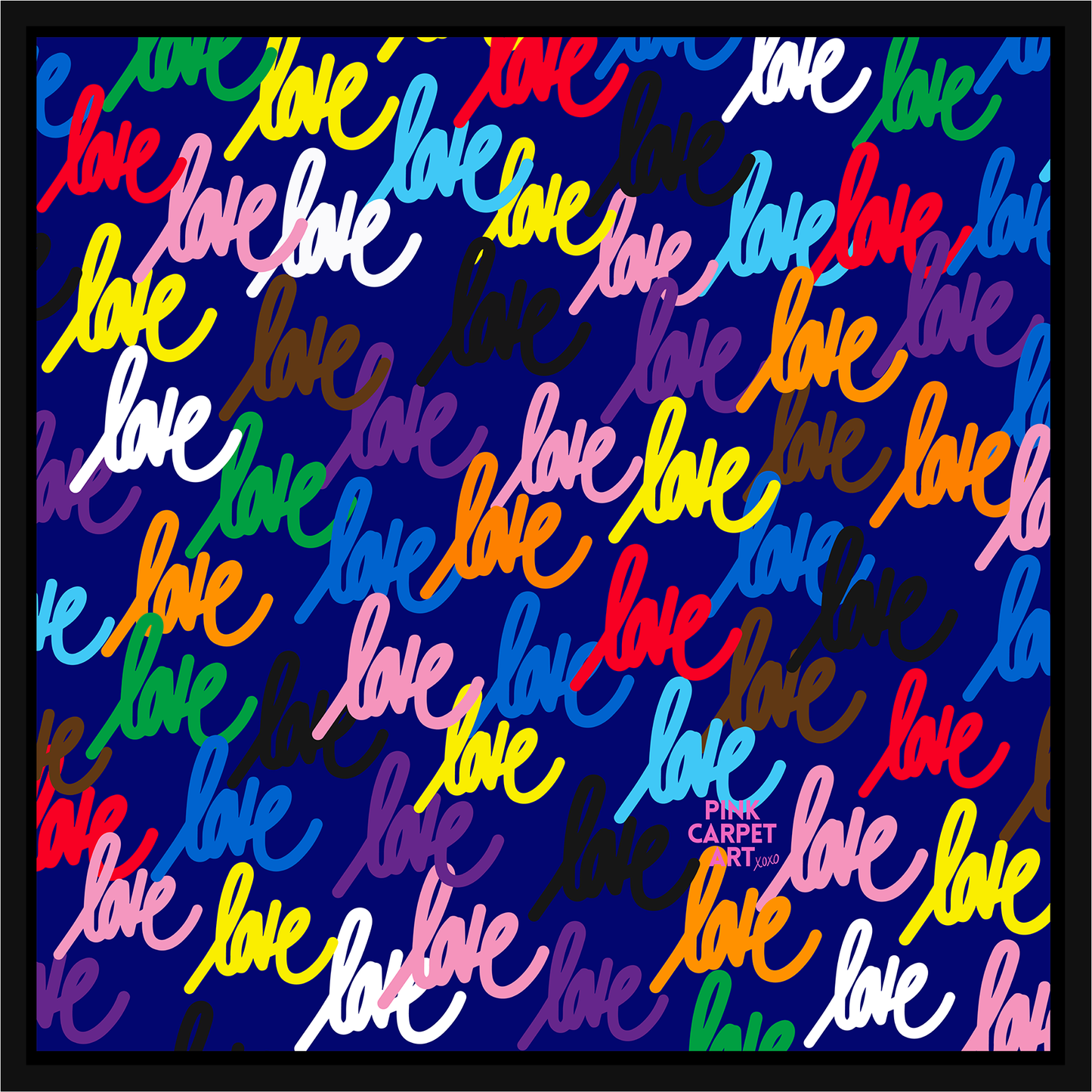 Love always wins framed canvas