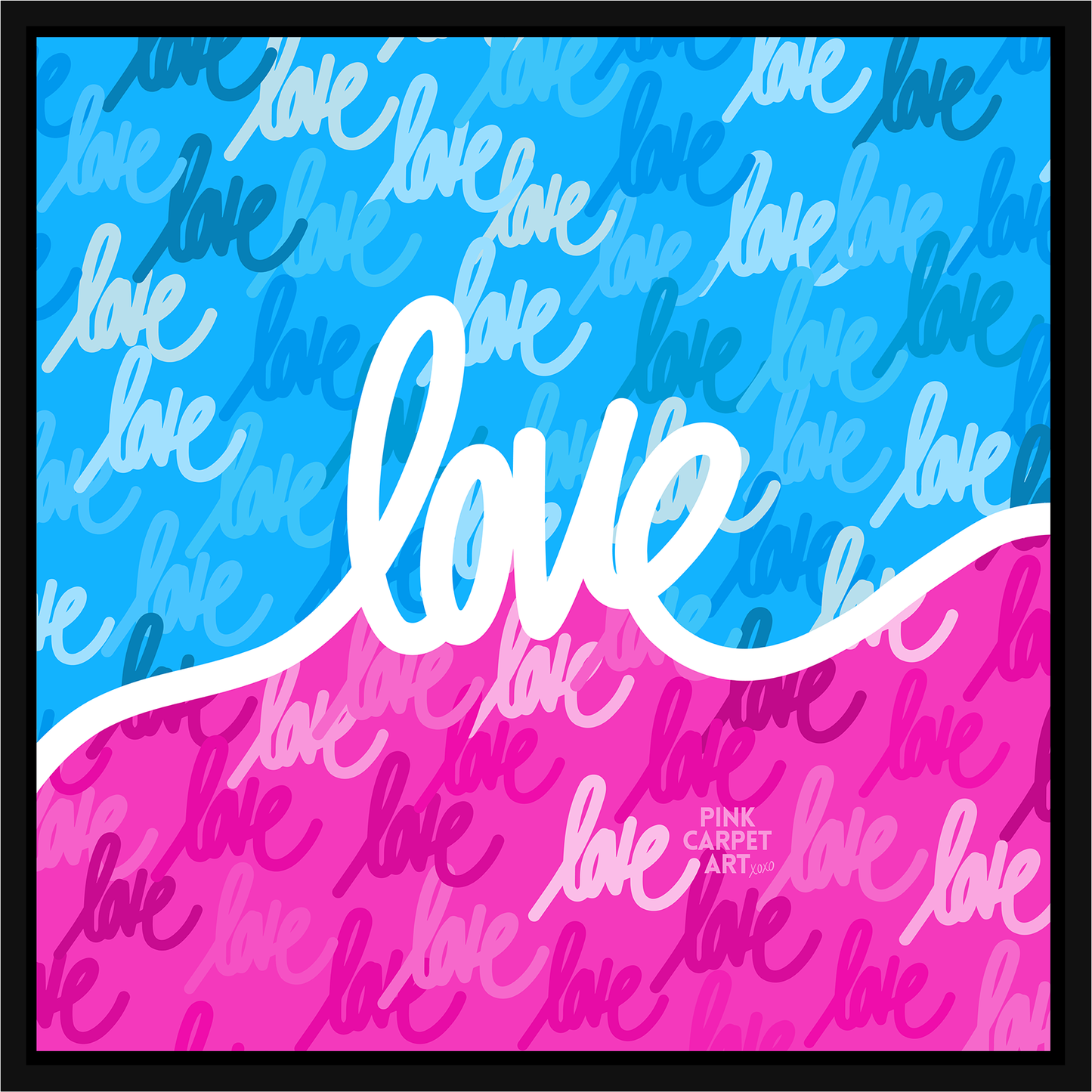 Love always wins framed canvas
