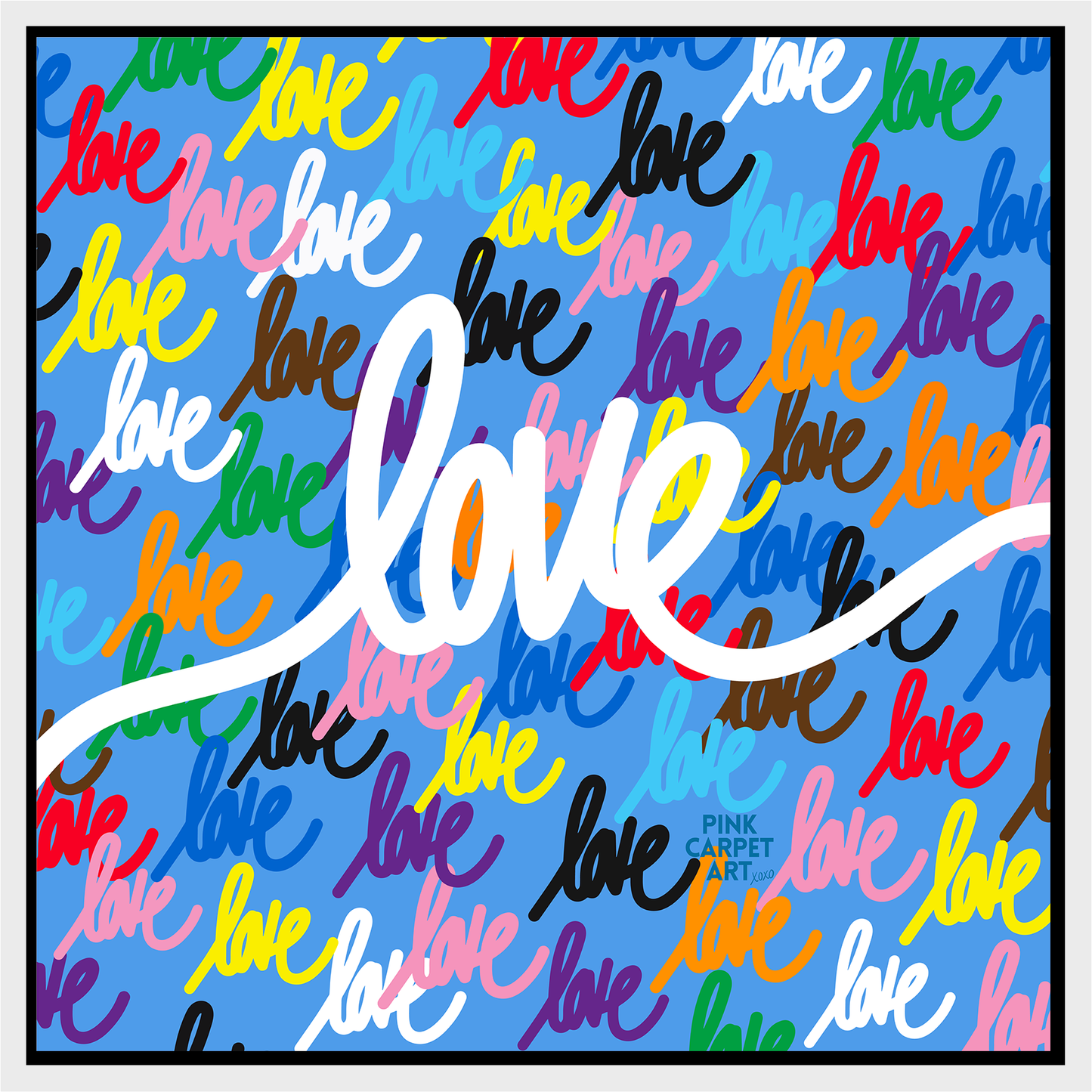 Love always wins framed canvas