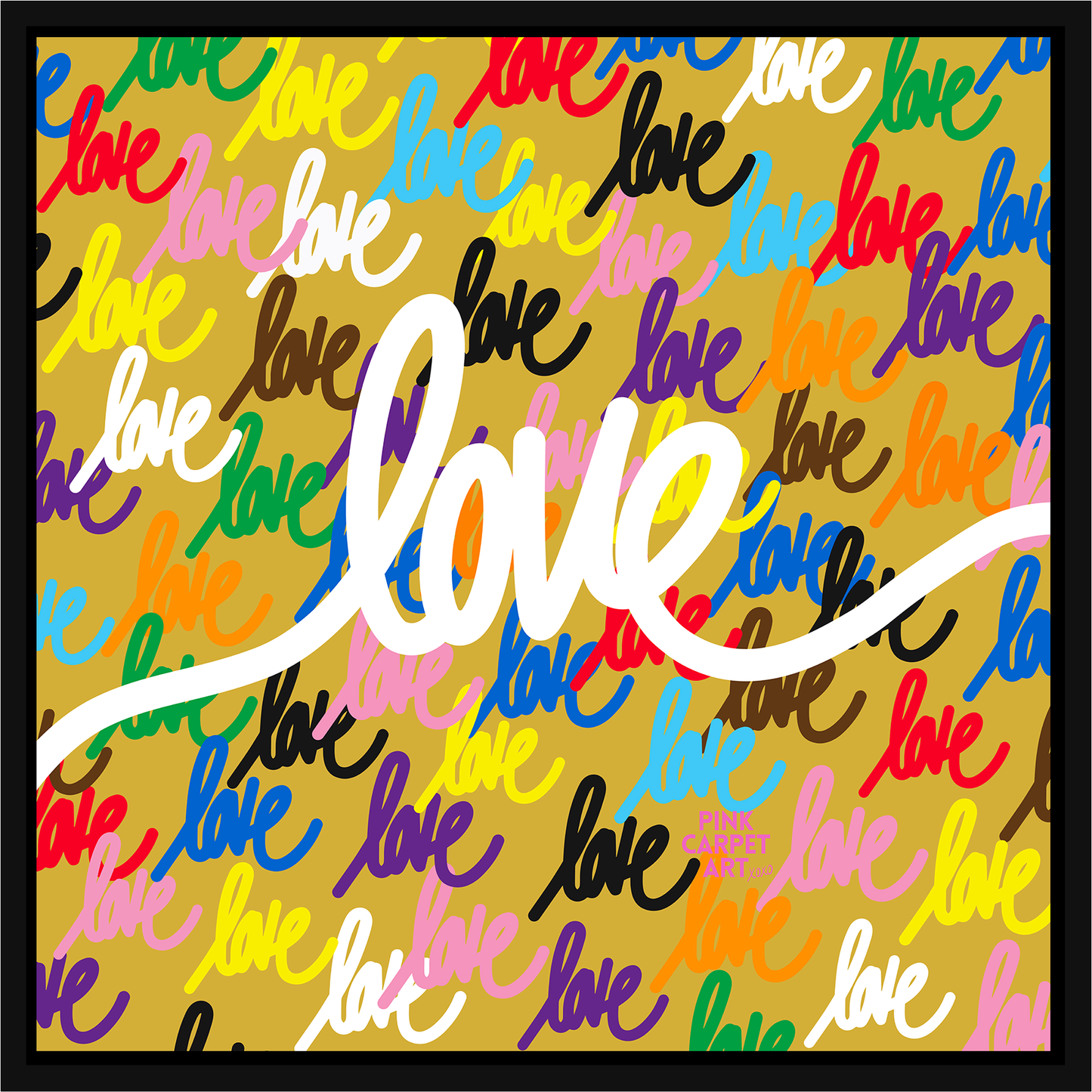 Love always wins framed canvas