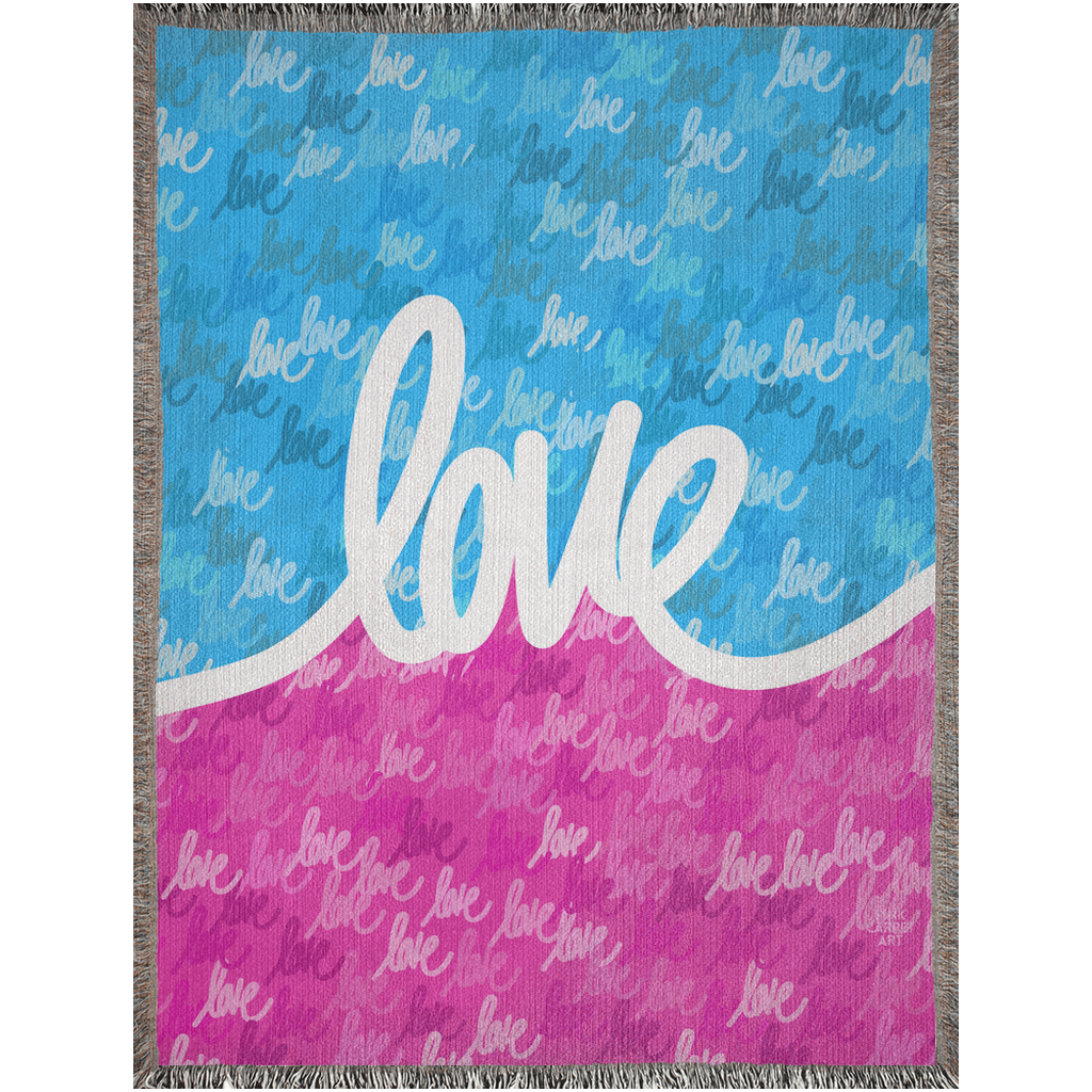 Love always wins woven blankets