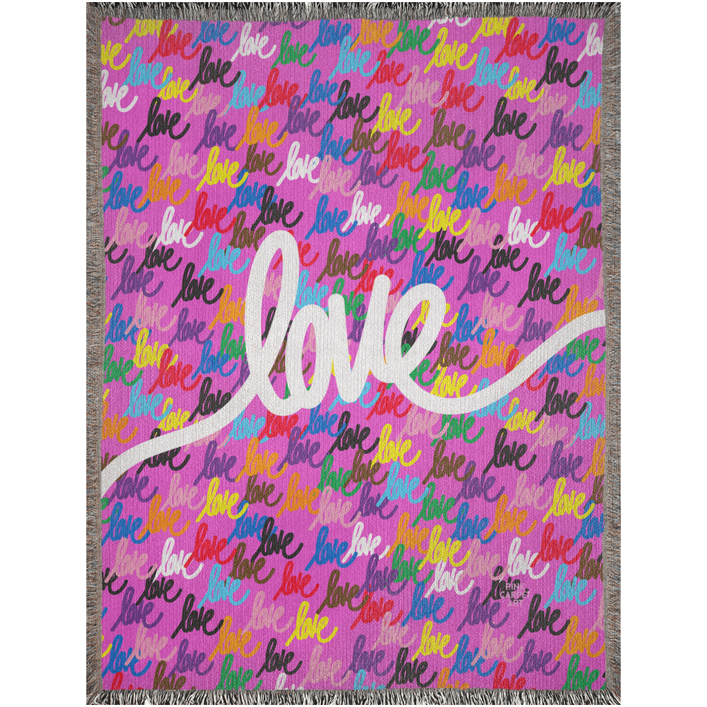 Love always wins woven blankets