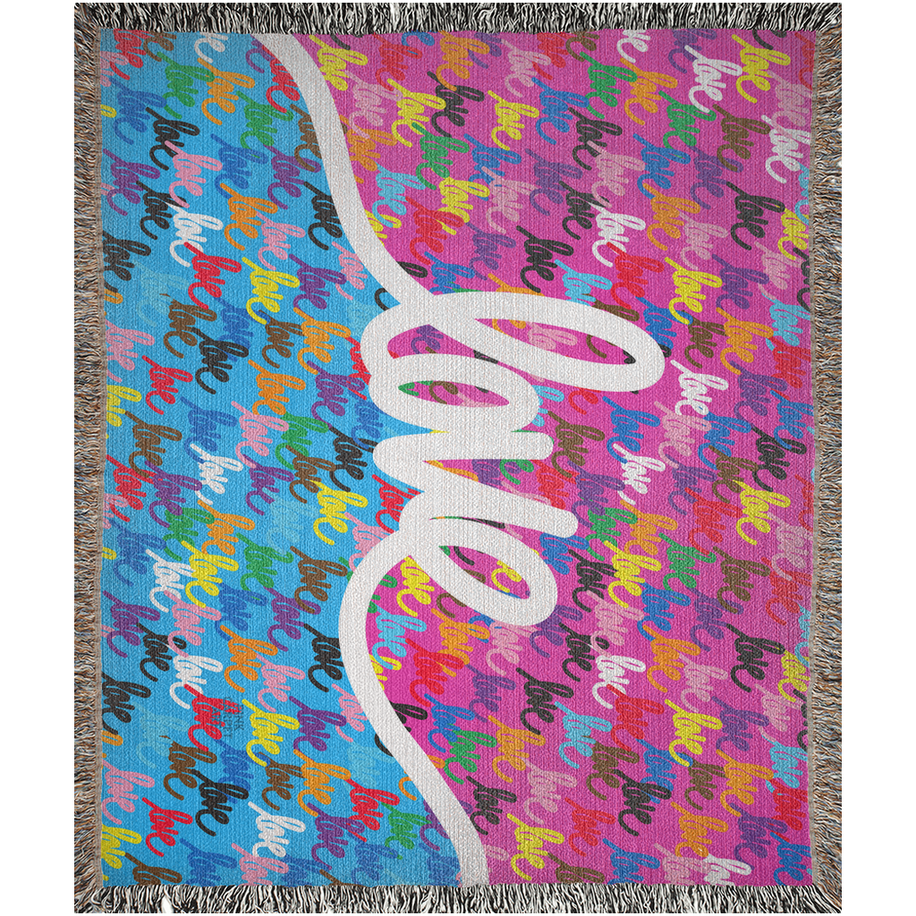 Love always wins woven blankets