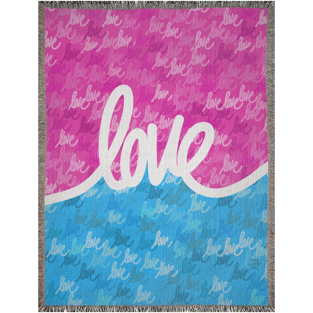 Love always wins woven blankets