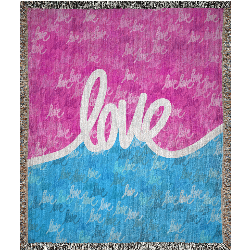 Love always wins woven blankets