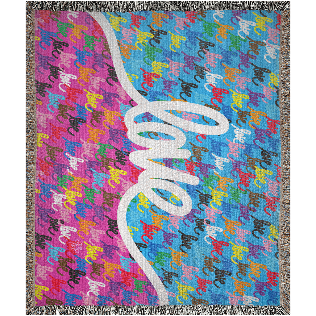 Love always wins woven blankets