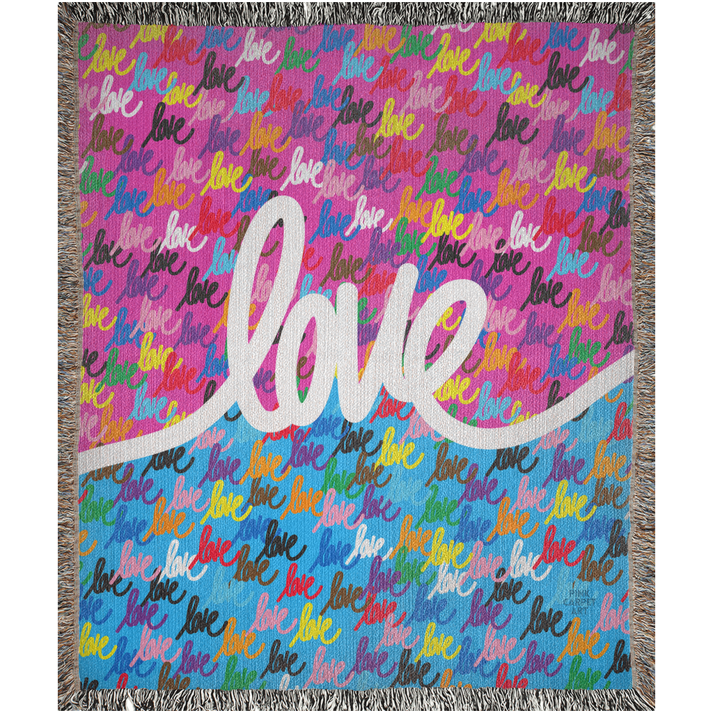 Love always wins woven blankets
