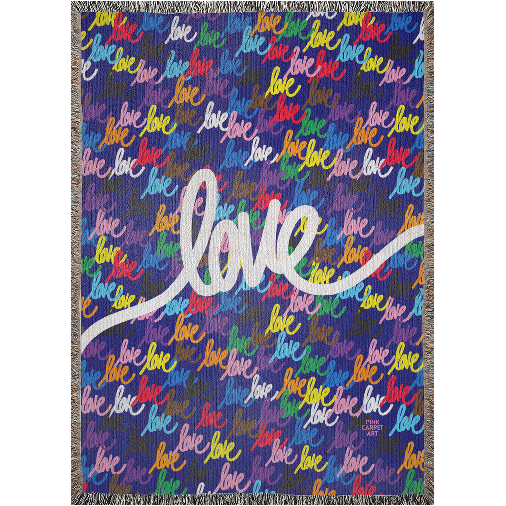 Love always wins woven blankets