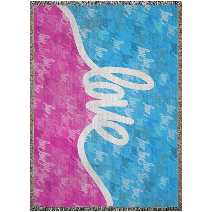 Love always wins woven blankets