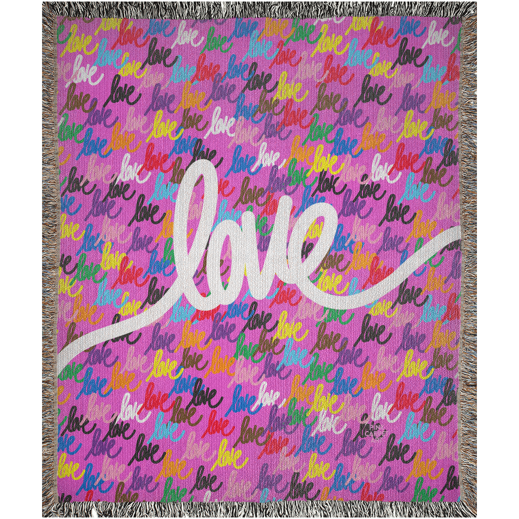 Love always wins woven blankets