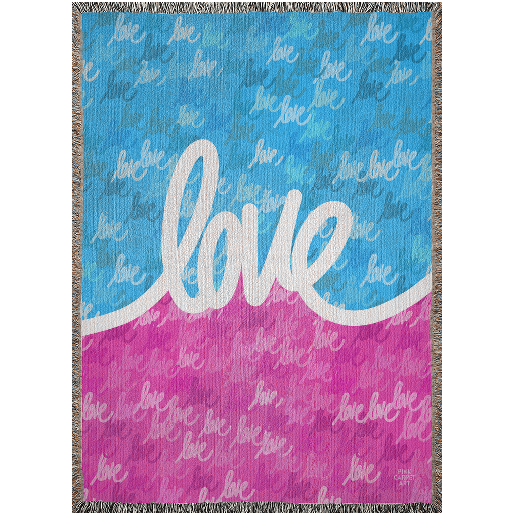Love always wins woven blankets