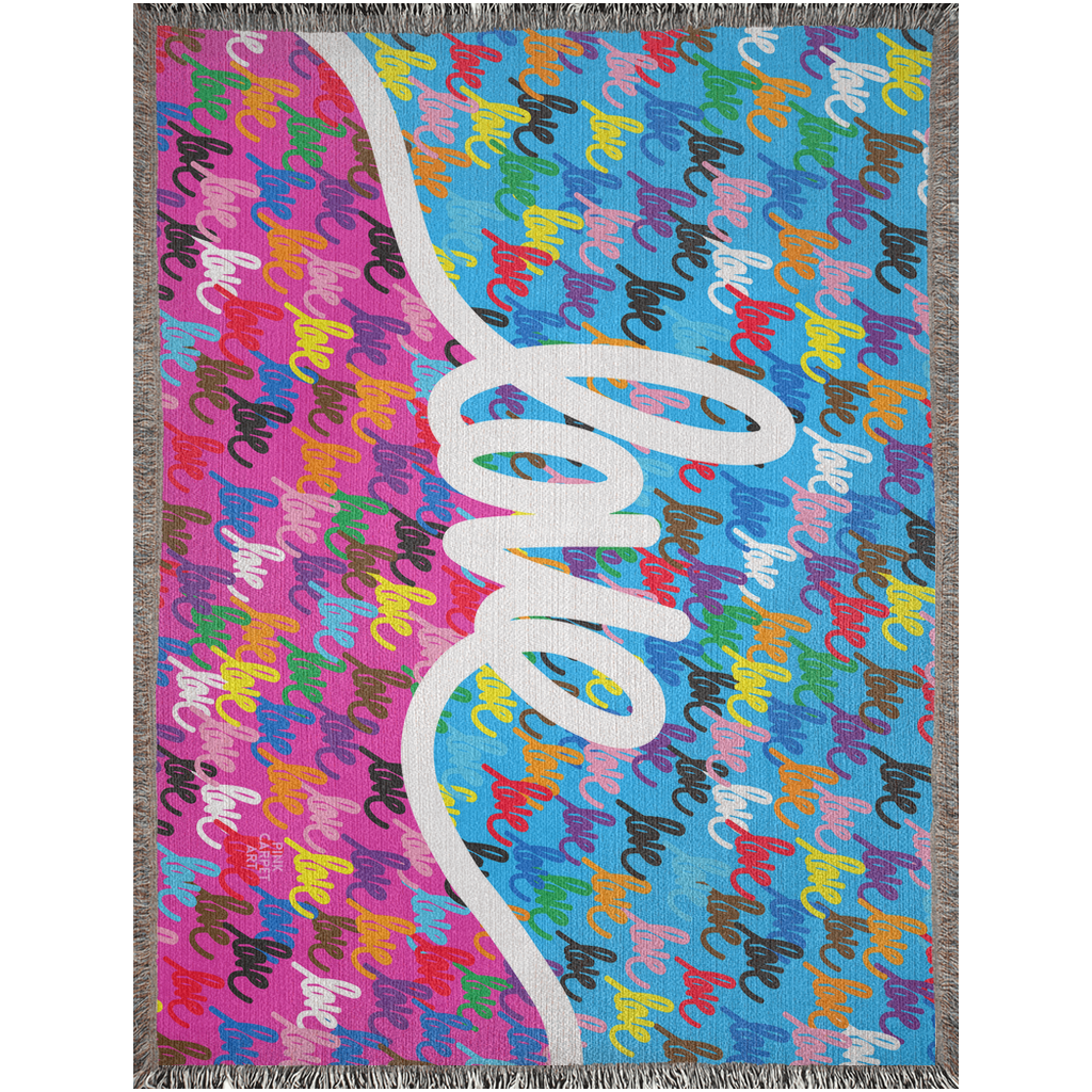 Love always wins woven blankets