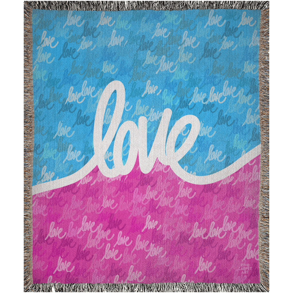 Love always wins woven blankets