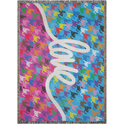 Love always wins woven blankets