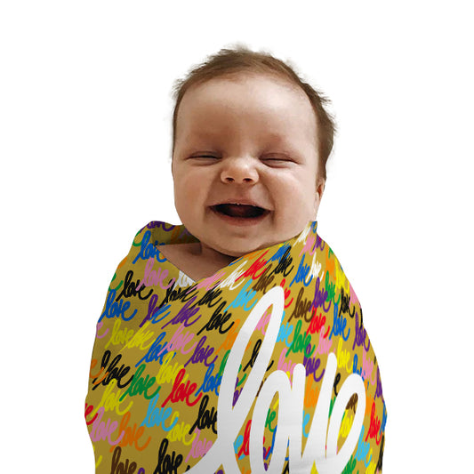 Love always wins baby swaddle blanket