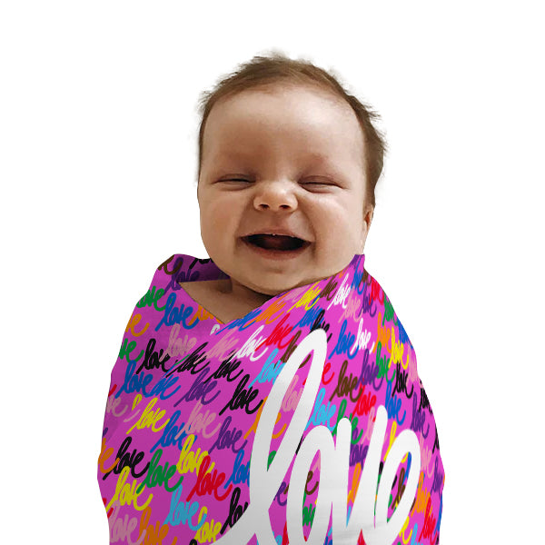 Love always wins baby swaddle blanket
