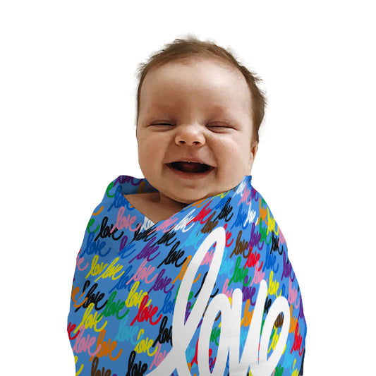 Love always wins baby swaddle blanket