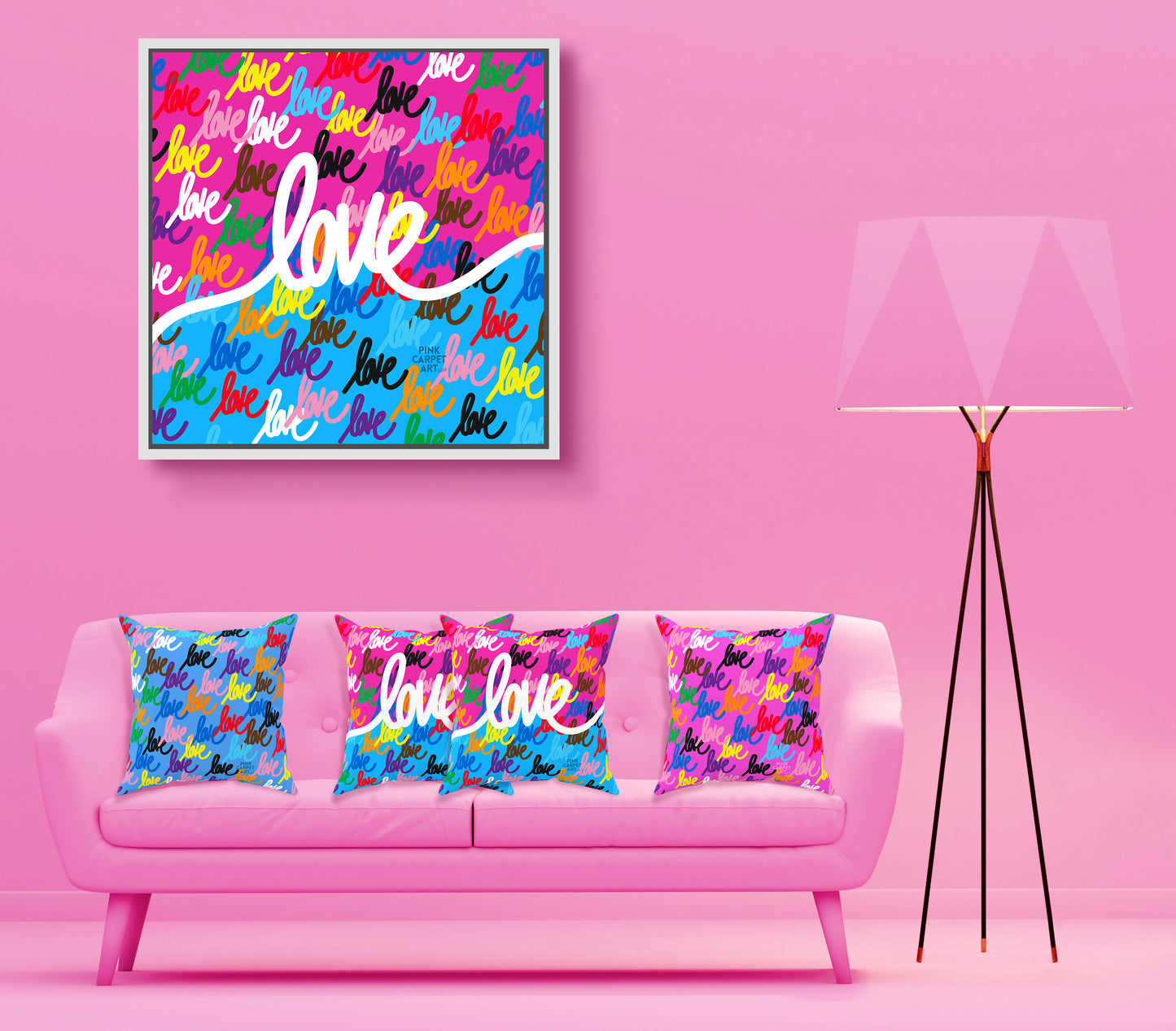 Love always wins framed canvas