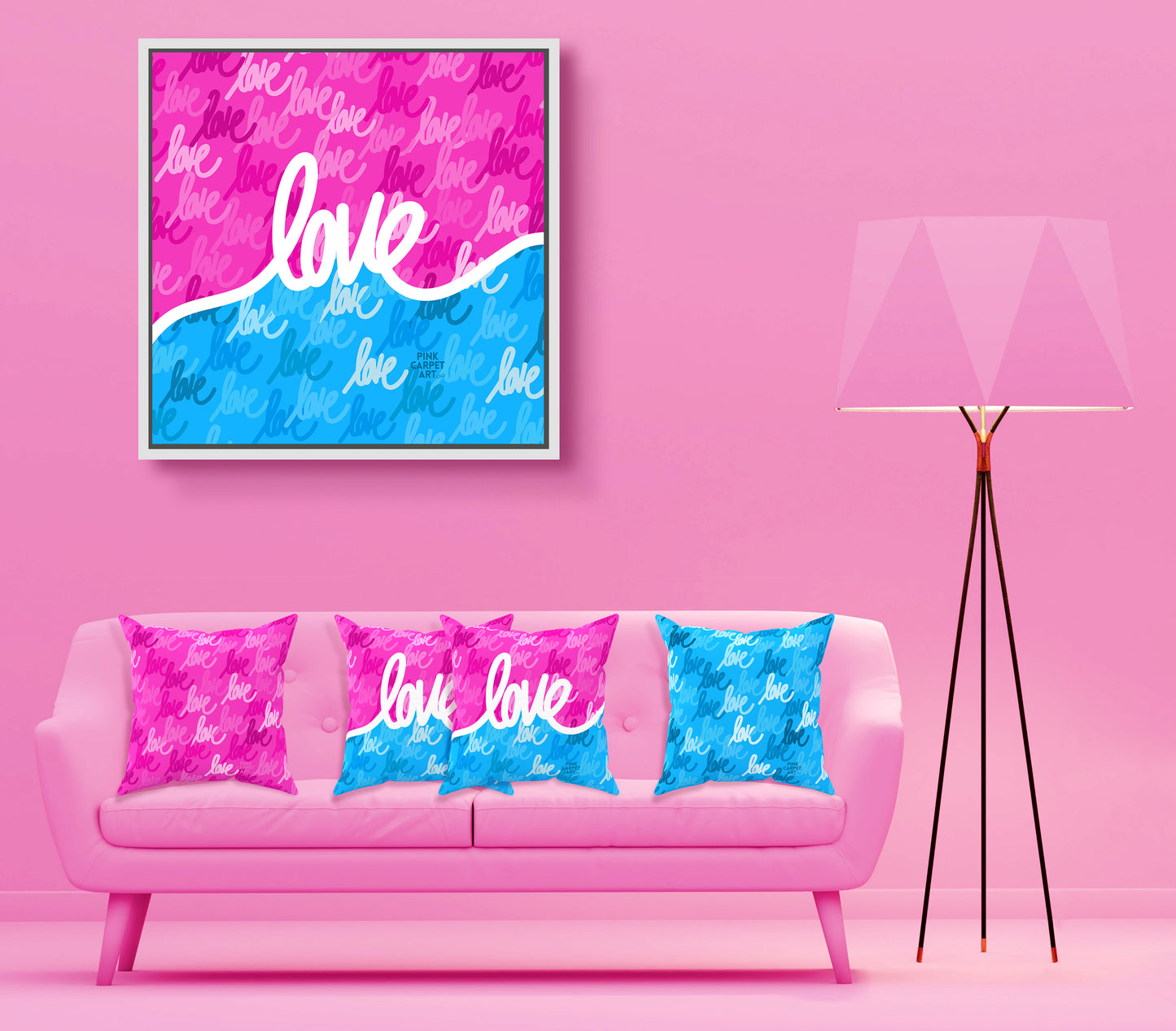 Love always wins framed canvas