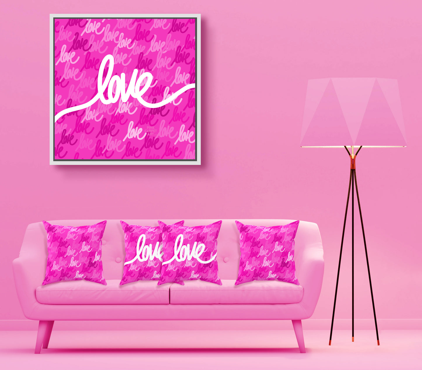Love always wins framed canvas