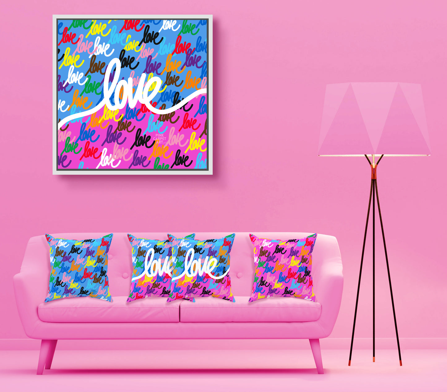Love always wins framed canvas
