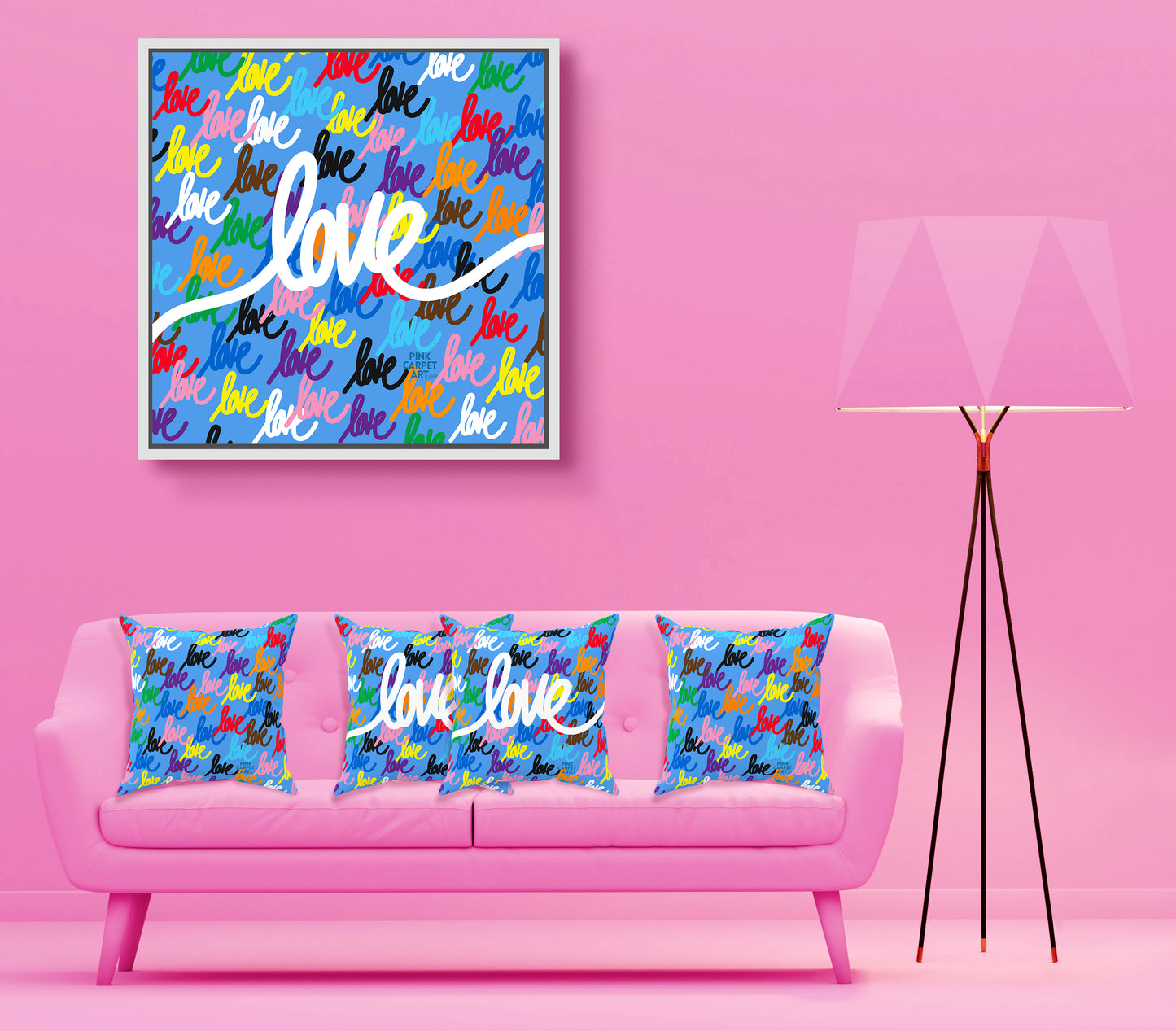 Love always wins framed canvas