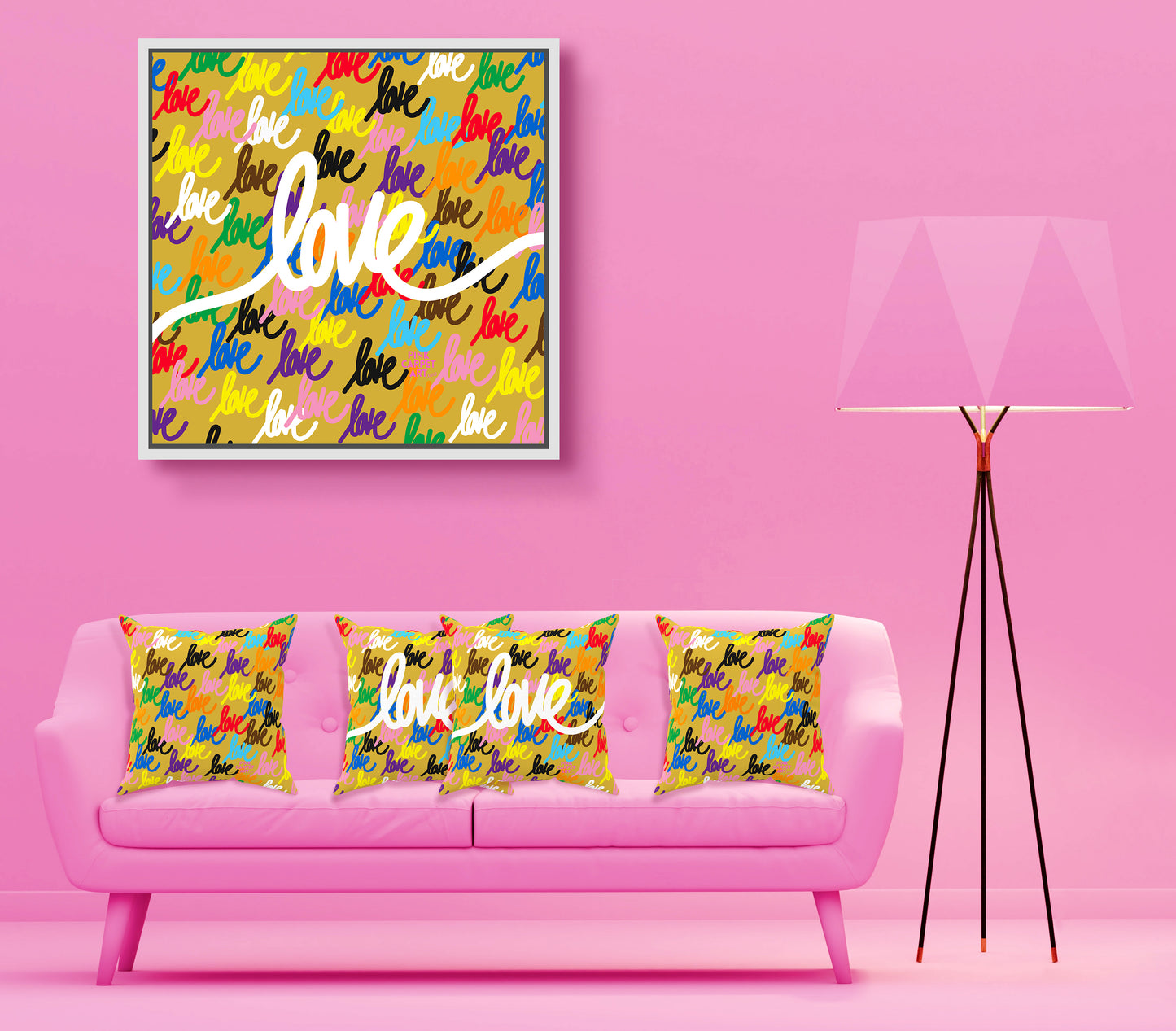 Love always wins framed canvas