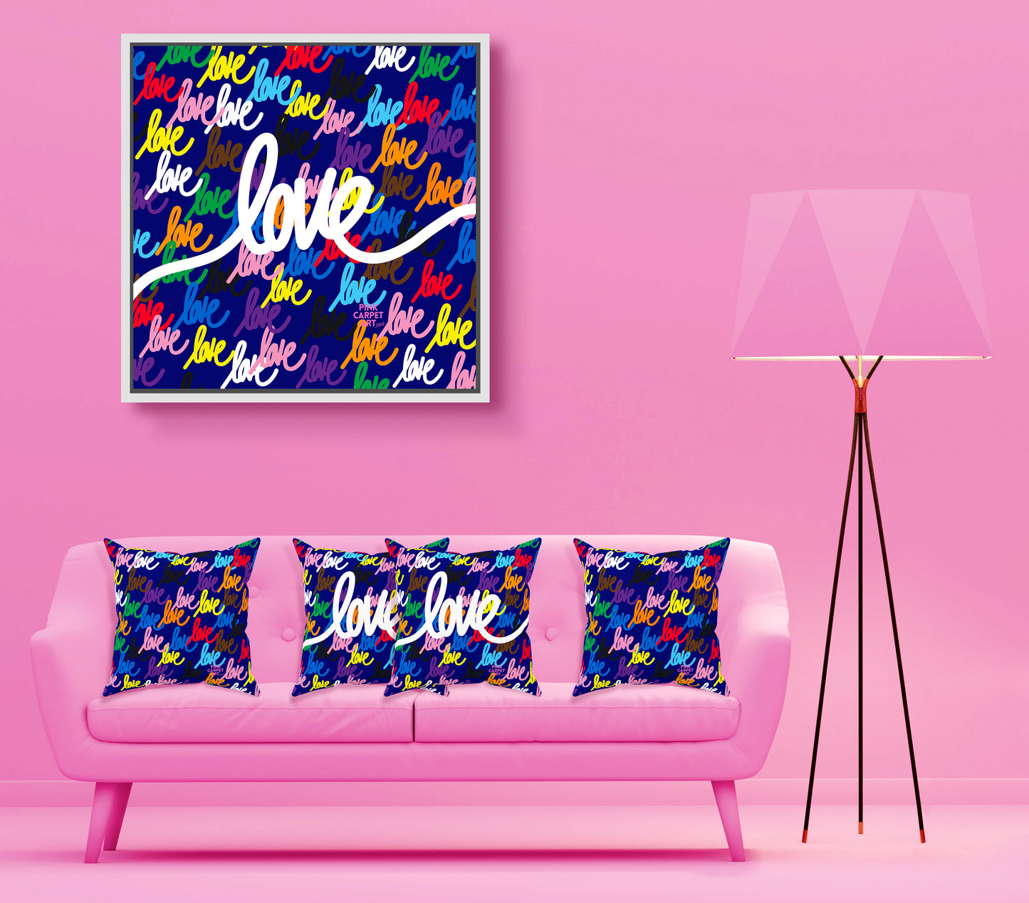 Love always wins framed canvas