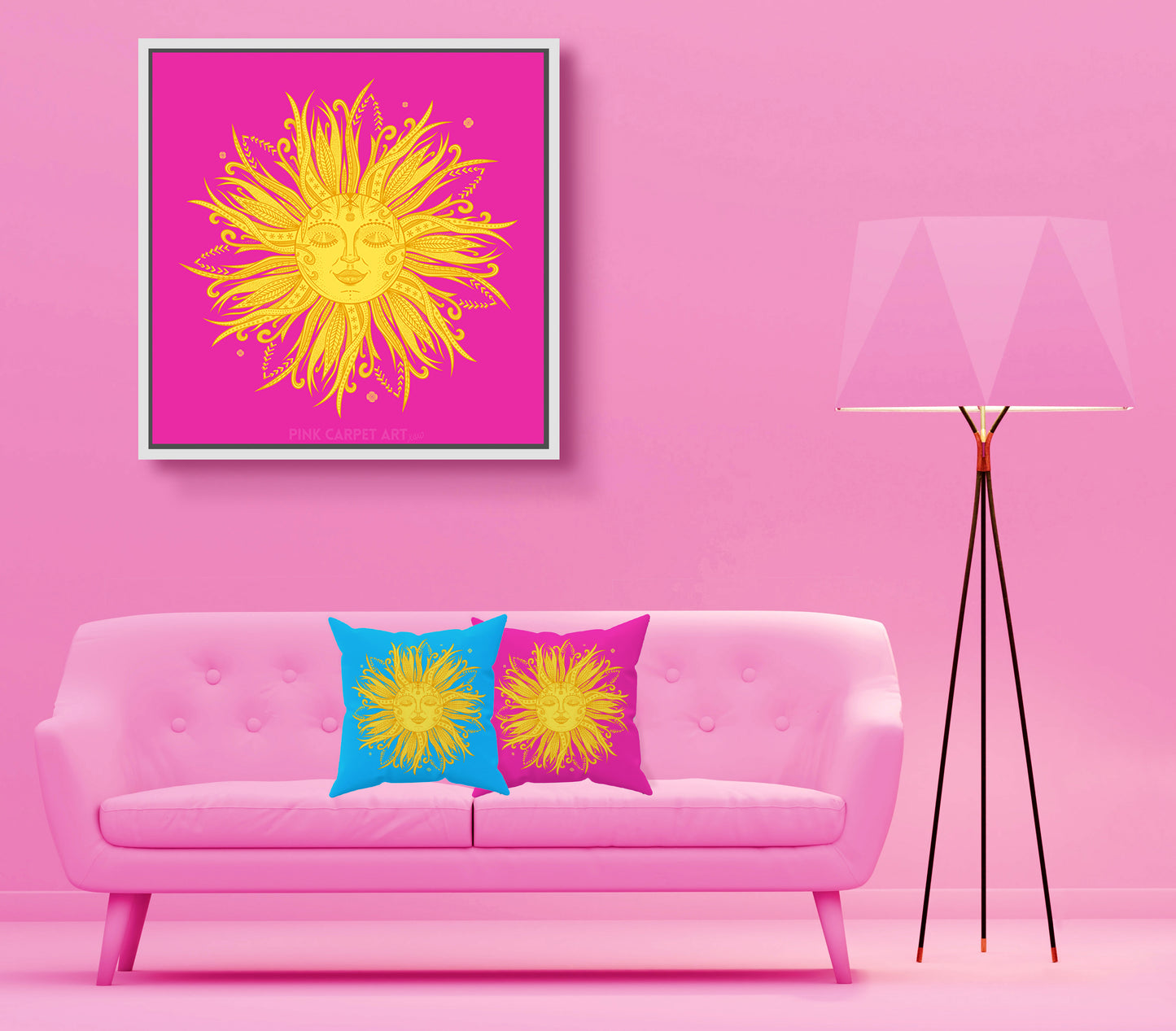 Covered in sunshine framed canvas