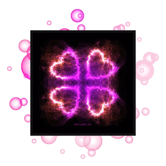 Burning love framed canvas