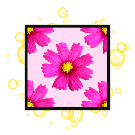 Flower power framed canvas