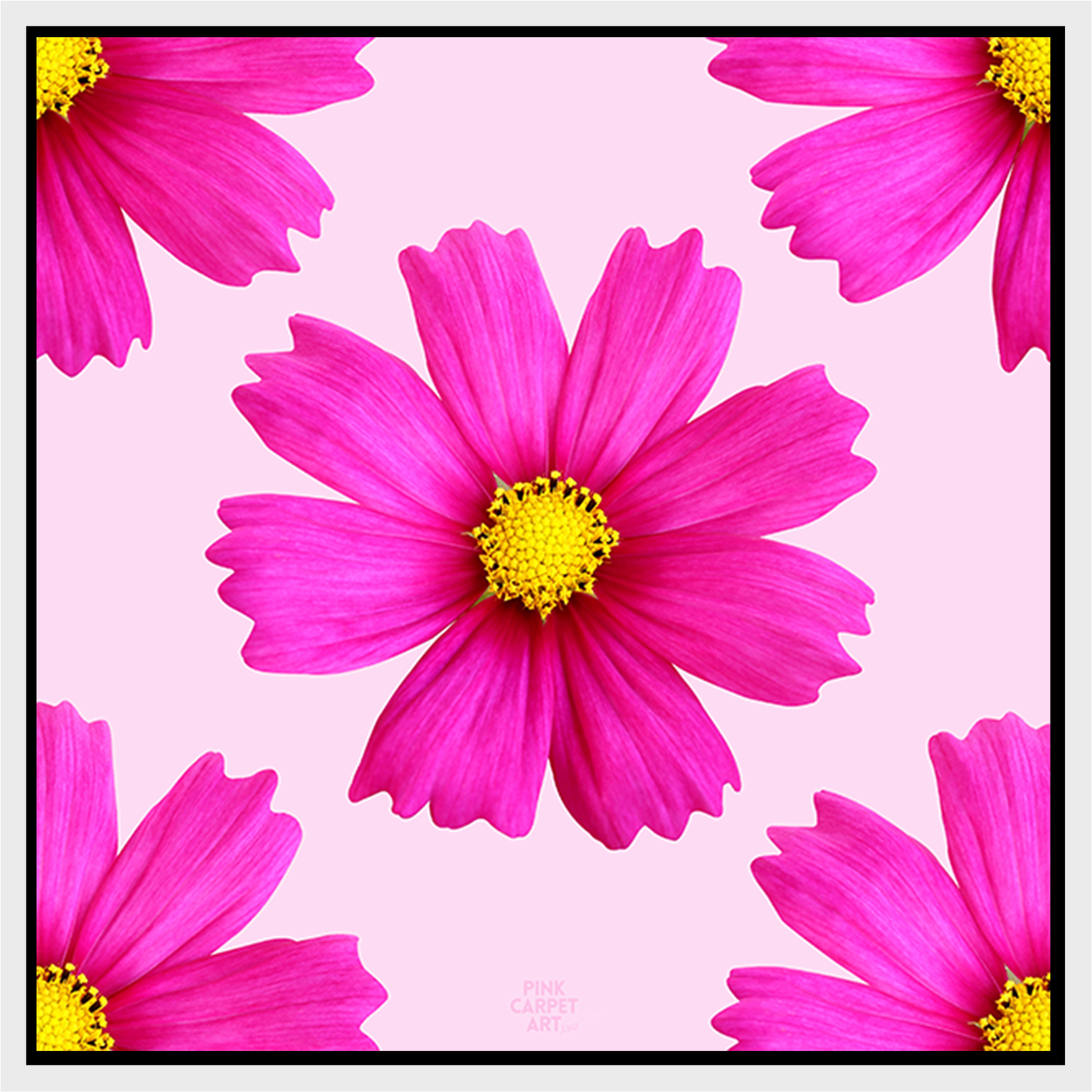Flower power framed canvas
