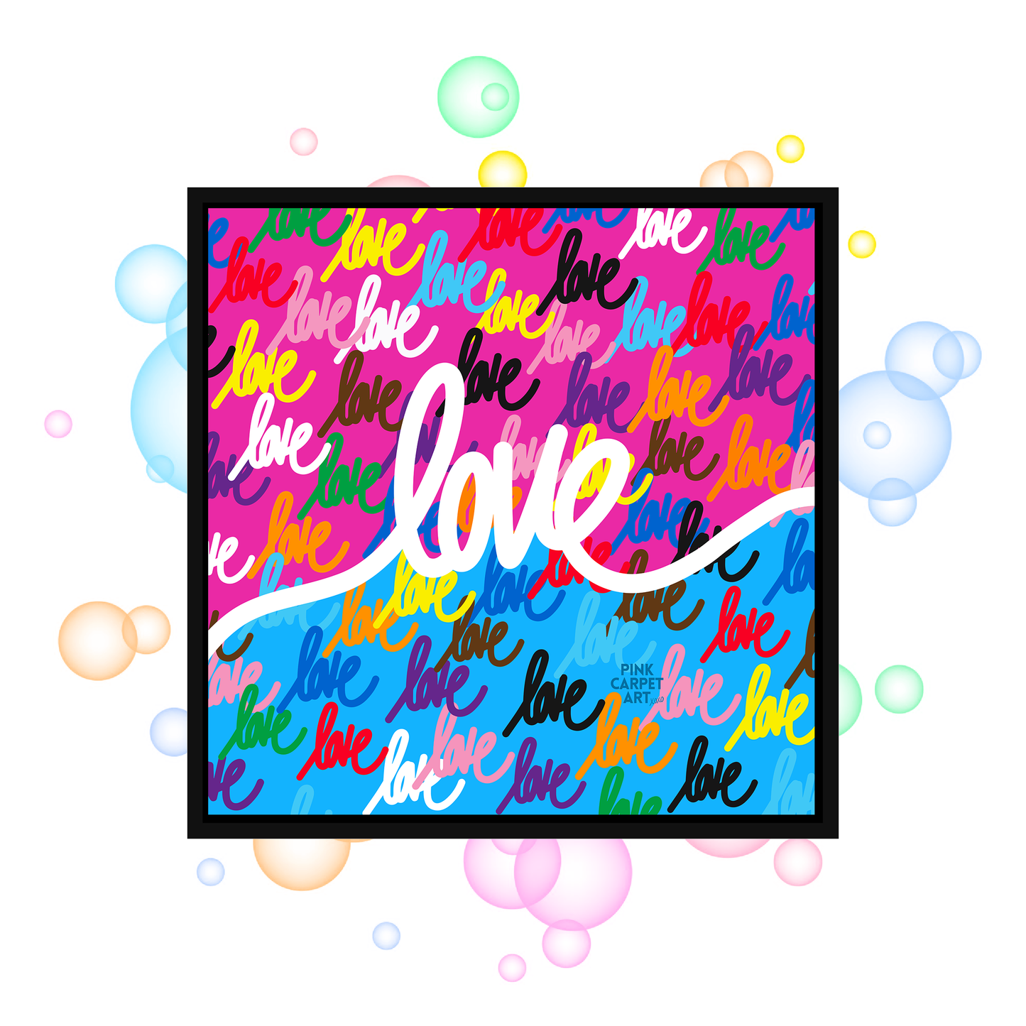 Love always wins framed canvas
