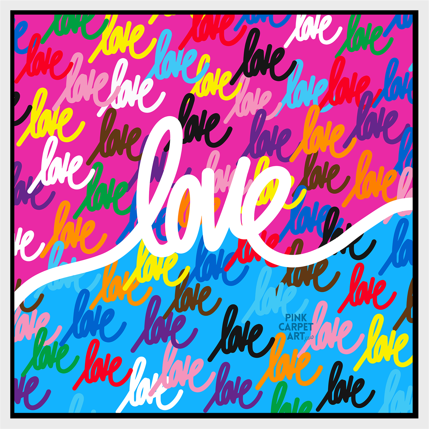 Love always wins framed canvas