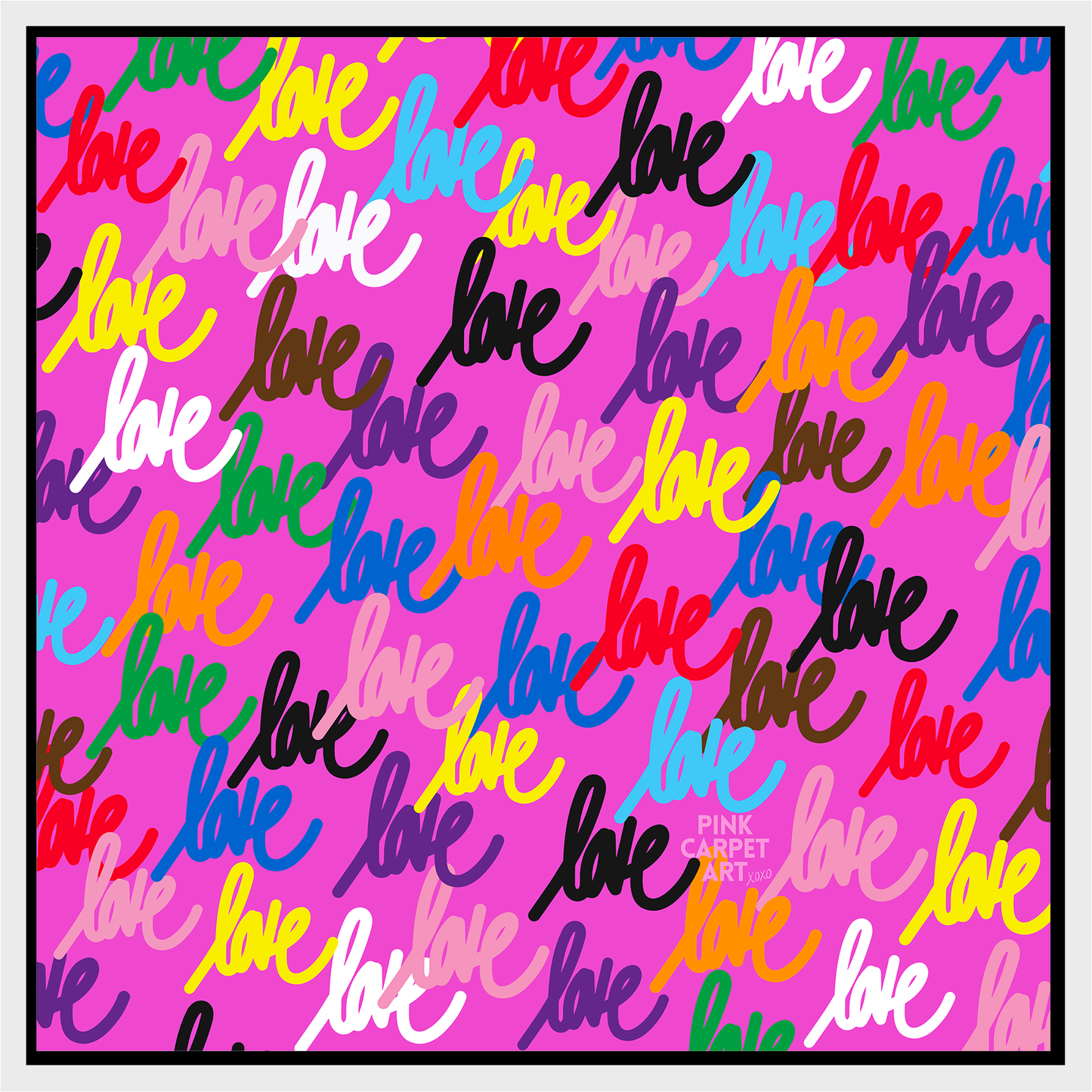 Love always wins framed canvas