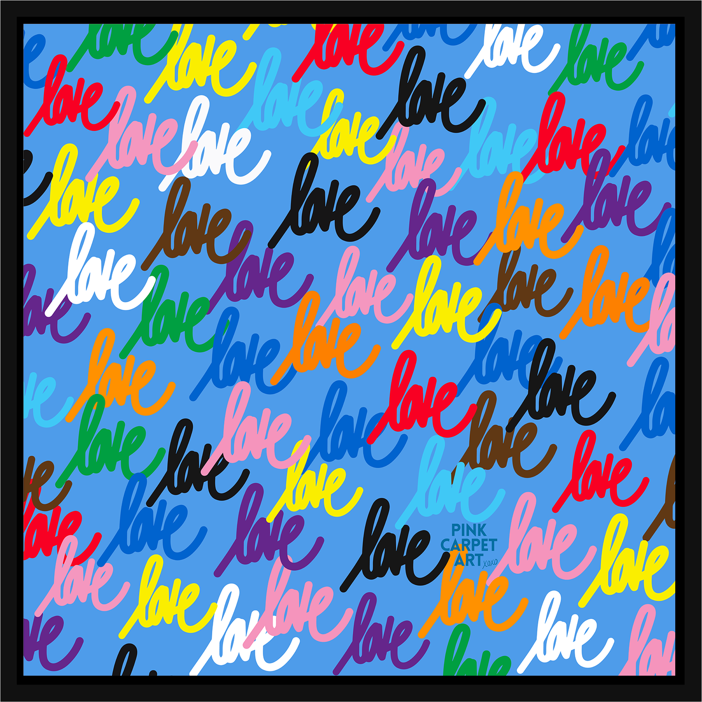 Love always wins framed canvas