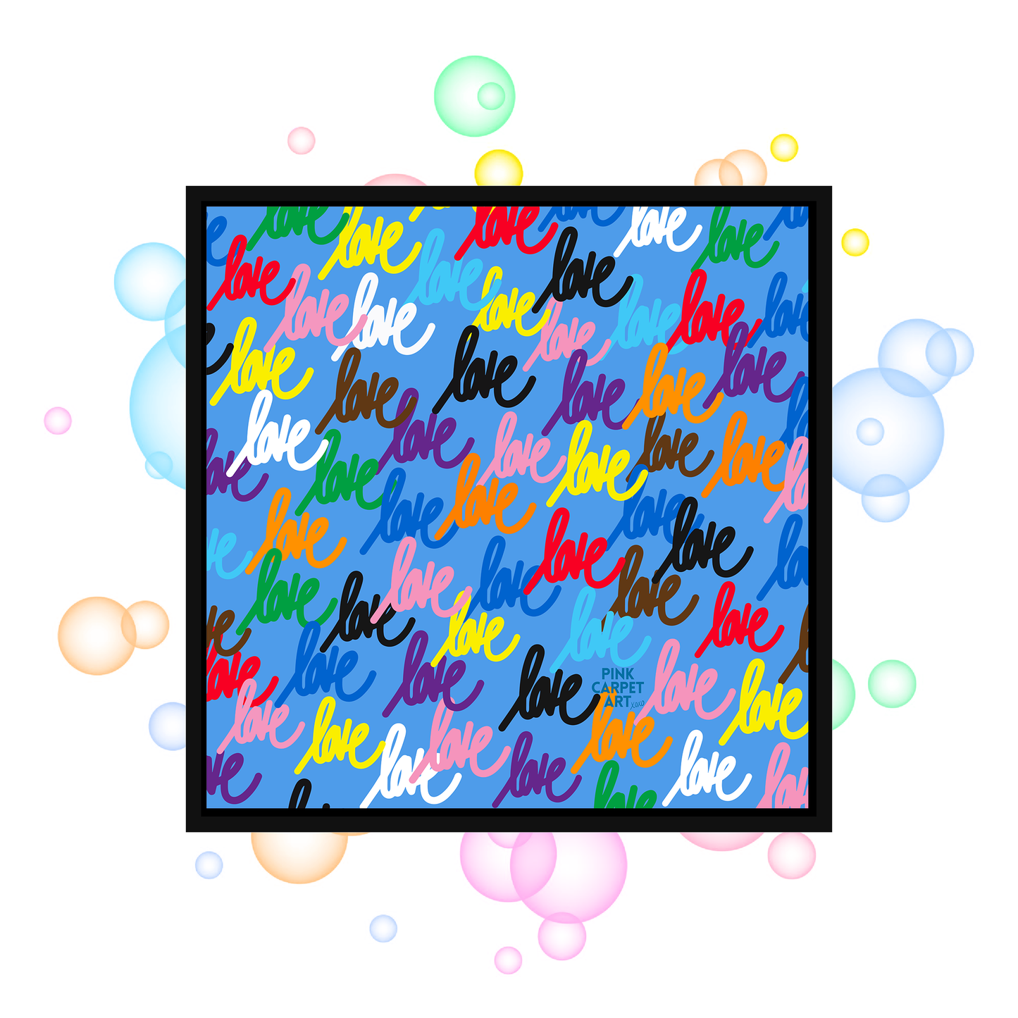 Love always wins framed canvas