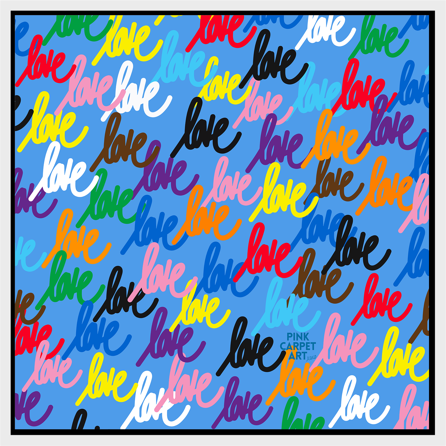 Love always wins framed canvas