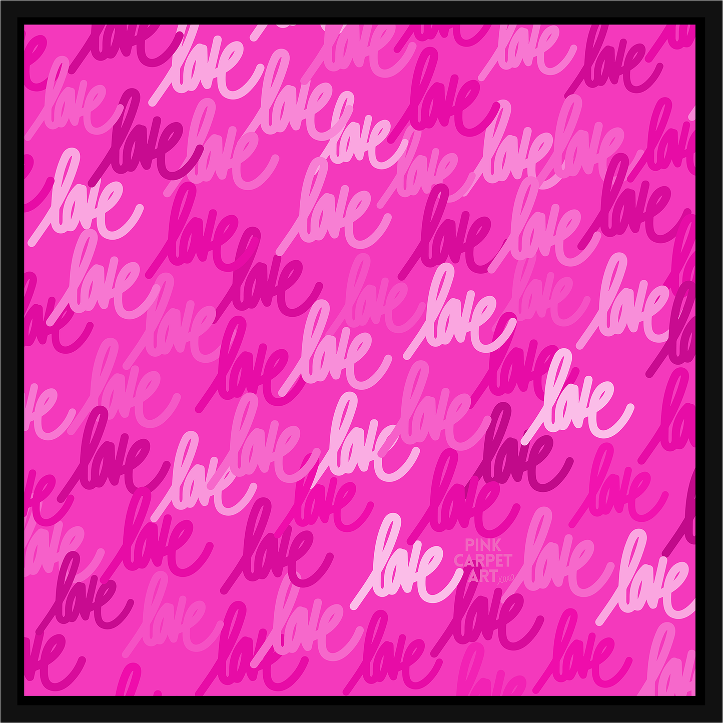 Love always wins framed canvas