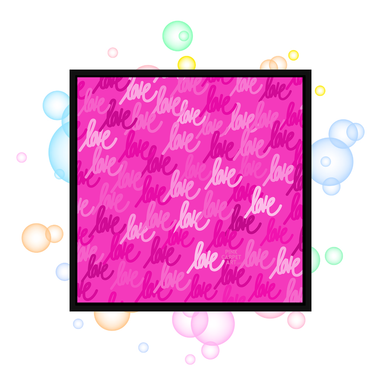 Love always wins framed canvas