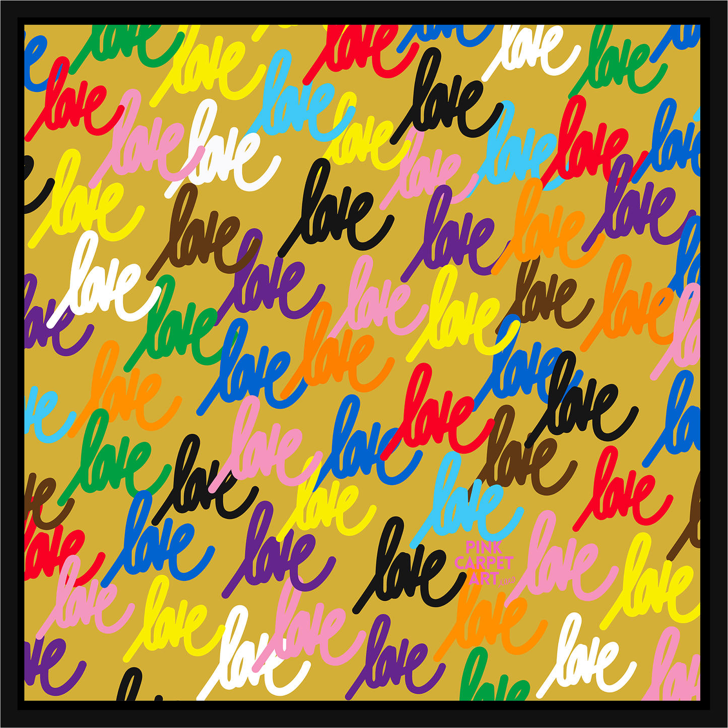 Love always wins framed canvas