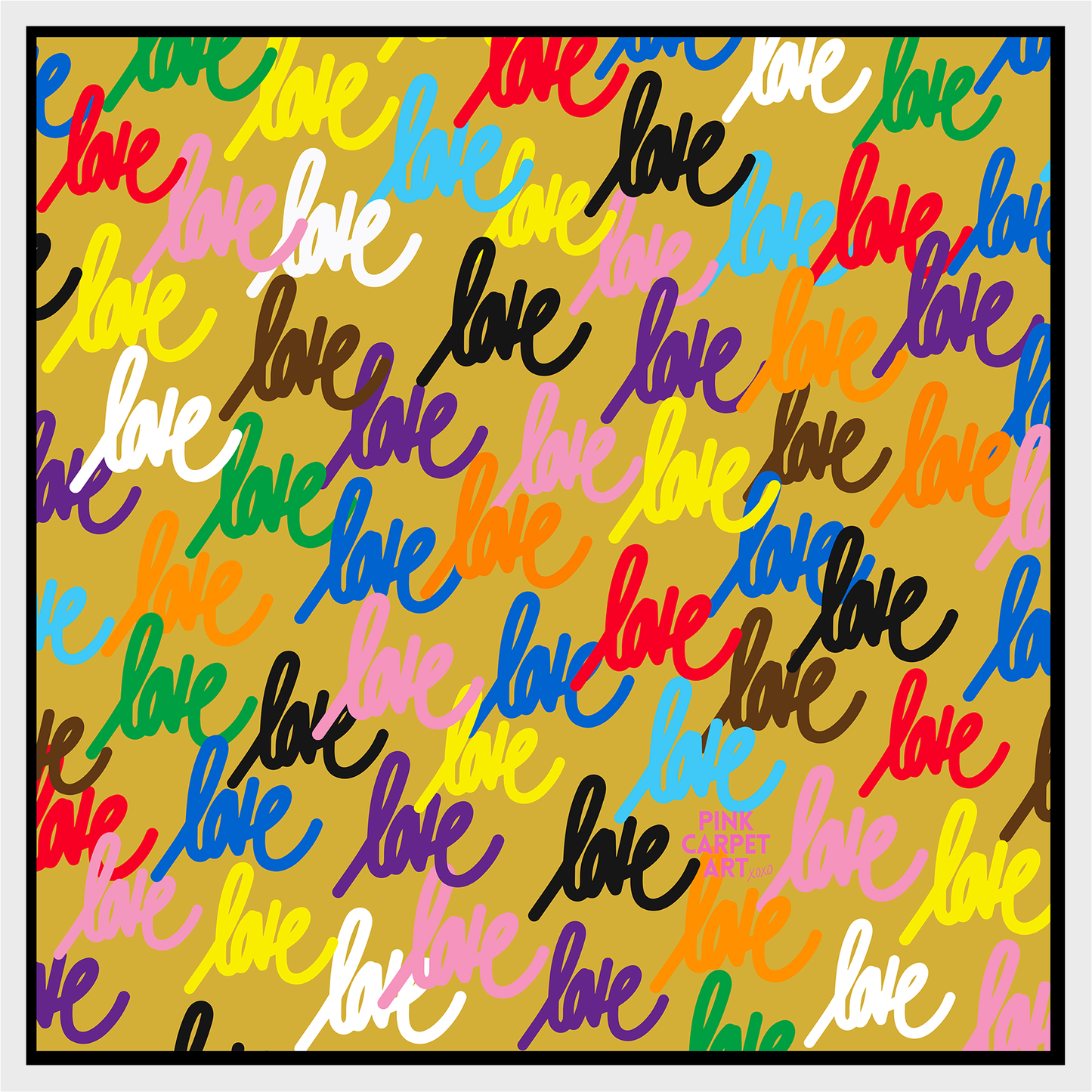 Love always wins framed canvas