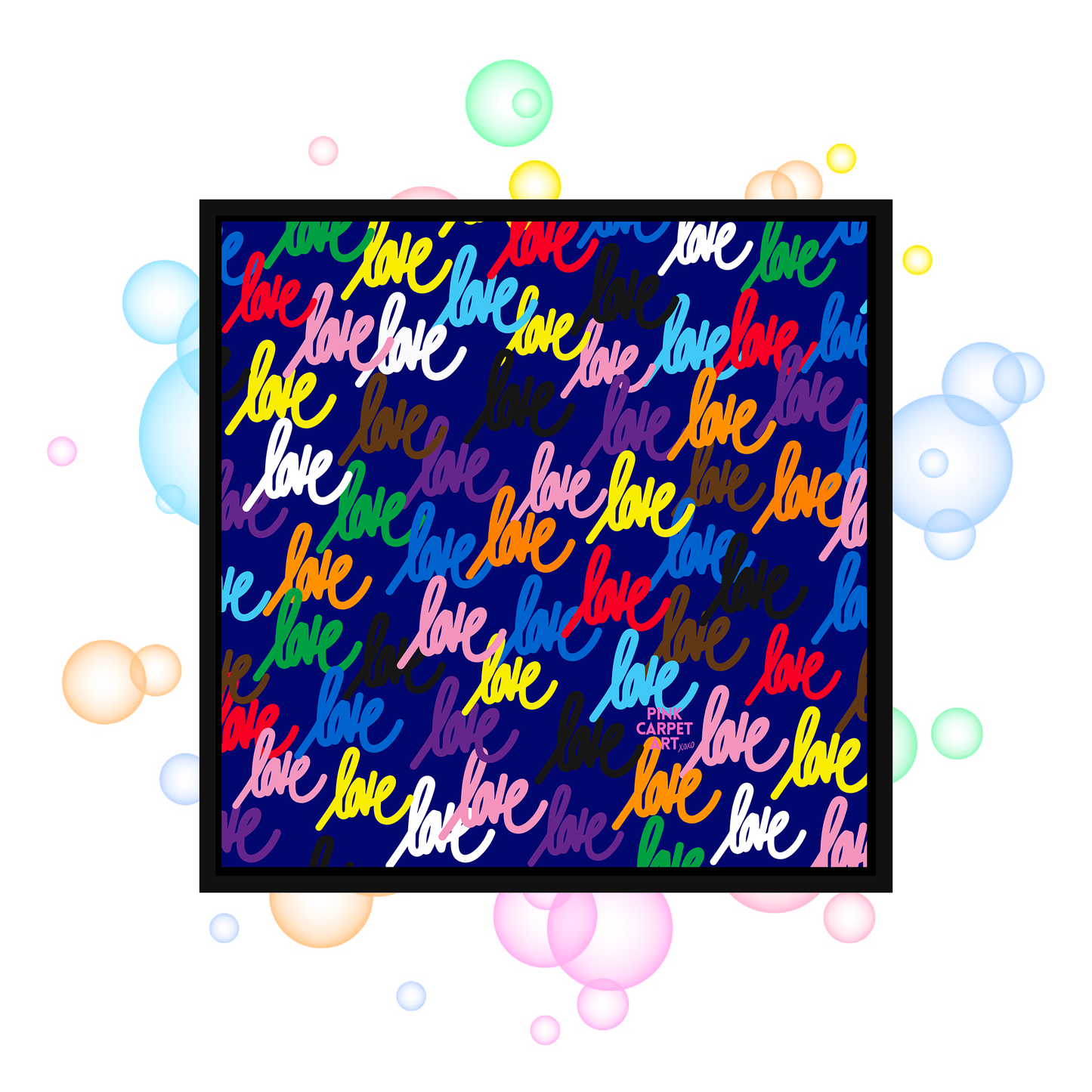Love always wins framed canvas