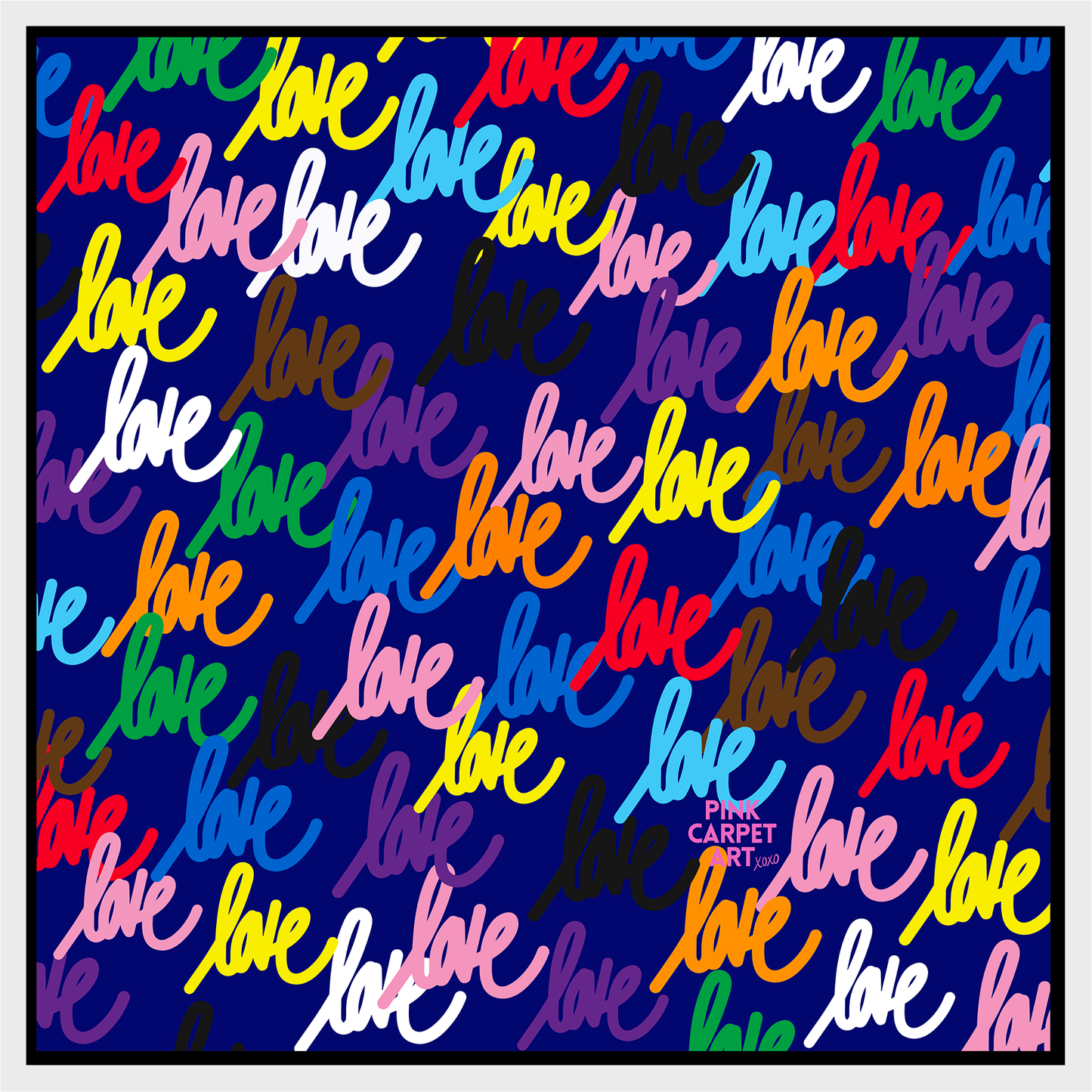 Love always wins framed canvas