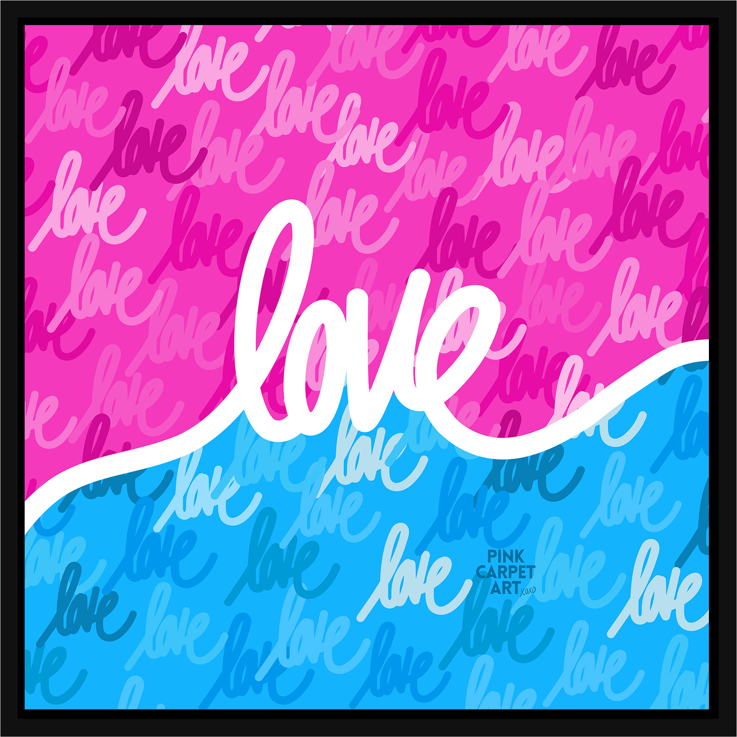 Love always wins framed canvas